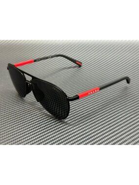 New Prada Linea Rossa Men Matte Black Sunglasses 59-15-145